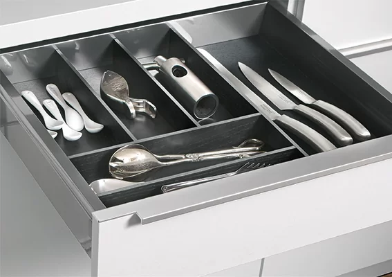 Black Ash Wood Cutlery Tray